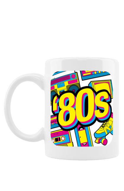 Чашка з принтом "80 Е Музика". 80, 80ті, музика, ретро. futbolka.stylus.ua