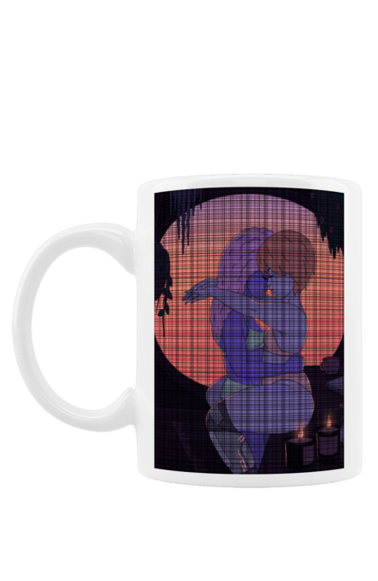 Чашка з принтом "Фіолетові Дівчата Обіймаються". Захід, обійми. 2070702