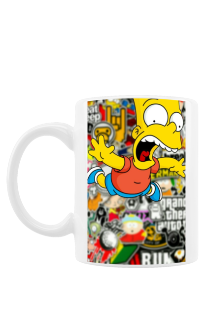 Чашка з принтом "Барт Сімпсон". Барт, карамба, мульт, мультфільм, про. CustomPrint.market