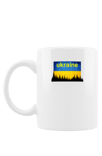 Чашка з принтом "Україна". Жовто блакитний, ліс, праплор, символіка, україна. futbolka.stylus.ua