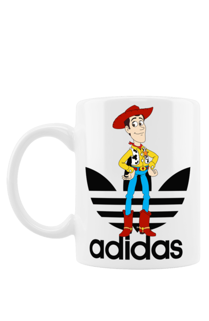 Чашка з принтом "Adidas Вуді". Adidas, toy story, woody, адідас, вуді, історія іграшок, мультфільм. 2070702