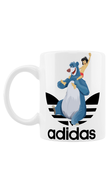 Mug with prints Adidas Mowgli. Adidas, book, cartoon, jungle book, mowgli. 2070702