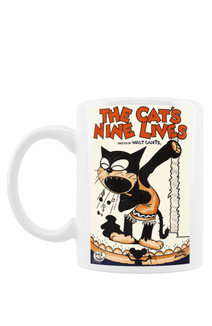 Чашка з принтом "The Cat's Nine Lives". Анімація, кіт, комедія, короткометражка, мультфільм. futbolka.stylus.ua