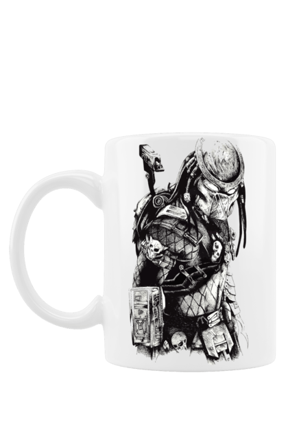 Mug with prints The Predator. Alien, cinema, film, predator, thriller. 2070702