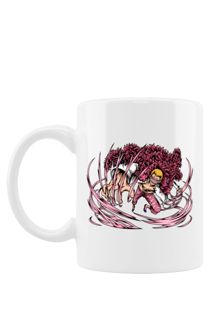 Mug with prints One Piece Donquixote Doflamingo. Anime, donquixote doflamingo, heavenly yaksha, manga, one piece, straw hat pirates. 2070702