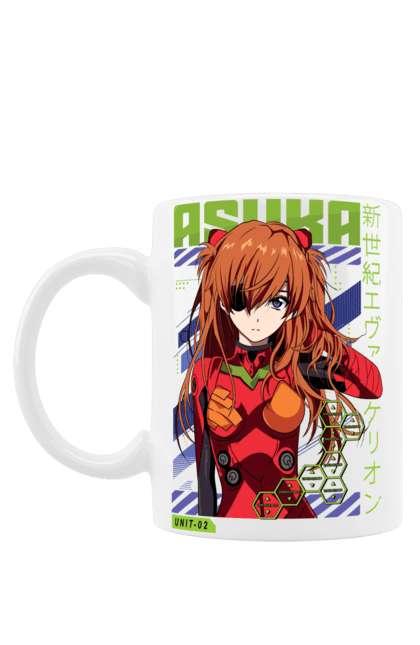 Mug with prints Evangelion Asuka. Anime, asuka, asuka langley sorry, eva 02, evangelion, eve, kaoru, manga, ray, shinji. 2070702