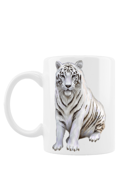 Чашка з принтом "Тигр". Білий, тварини, тигр. futbolka.stylus.ua