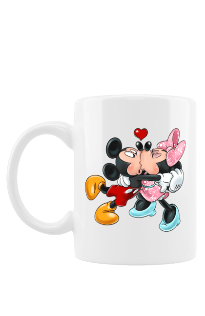 Чашка с принтом Микки Маус и Минни Маус. Mickey mouse, minnie mouse, дисней, микки, микки маус, минни маус, мультфильм. 2070702