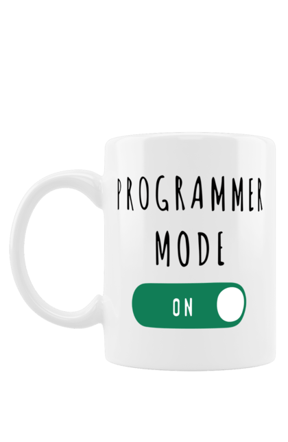 Чашка з принтом "Режим програміста". Айті, айтішник, для айтішника, для програміста, подарунок айтішнику, подарунок програмісту, програміст, режим програміста, розробник. 2070702