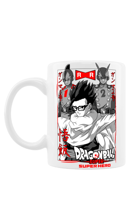 Mug with prints Dragon Ball Gohan. Anime, dragon ball, gohan, goku, manga, tv series, vegeta. 2070702