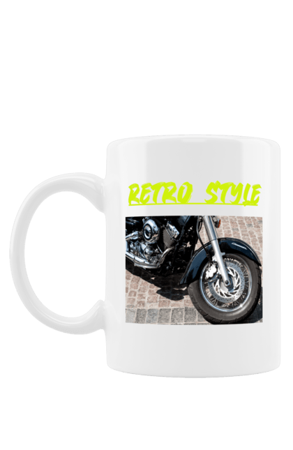 Чашка з принтом "Мото2". Байк, дорога, мотоцикл, ретро, стиль, швидкість. 2070702