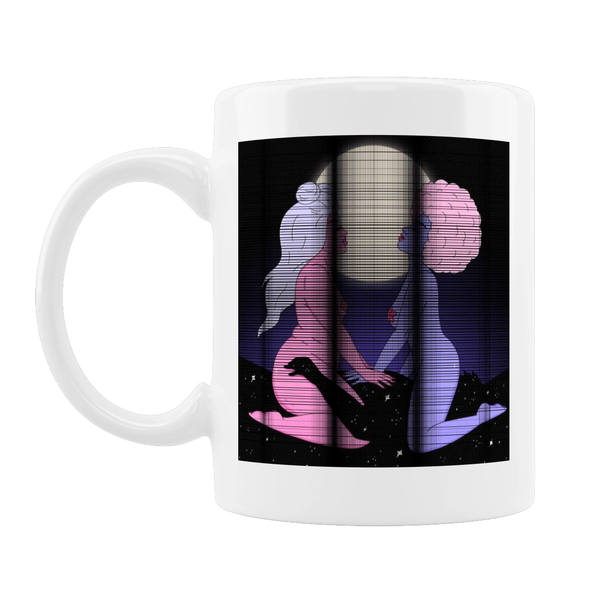 Two Aliens And The Moon