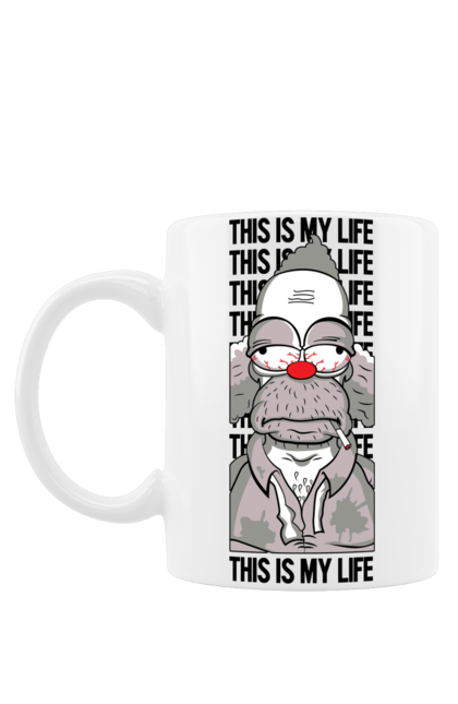 Mug with prints The Simpsons Krusty the Clown. Clown, krusty, krusty the clown, simpsons. 2070702