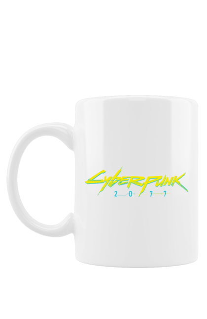 Чашка з принтом "Cyberpunk 2077". Cyberpunk 2077, playstation, ps5, xbox, гра, комп`ютерна гра. ART принт на футболках