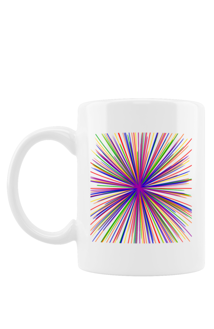 Чашка з принтом "Райдужний візерунок". Rainbow, веселка, візерунок, радуга, райдужний візерунок. CustomPrint.market