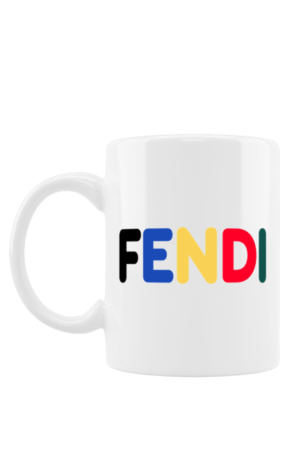 Mug with prints Fendi. Bag, brand, clothes, fashion, fashion house, fendi, italy, luxury, lvmh. 2070702