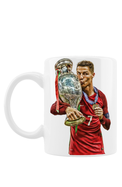 Чашка з принтом "Кріштіан Роналду Фіфа". Кріштіано роналдо, спорт, футбол. CustomPrint.market