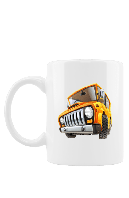 Чашка з принтом "Вантажівка". Авто, автомобіль, вантажівка, дитячий малюнок, зображення авто. 2070702