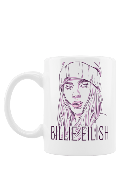 Чашка з принтом "Billie eilish4". Айліш біллі, біллі айліш, біллі айліш дизайн, біллі айліш футболка, графіка, крута, фан арт, фанат, футболка біллі айліш. 2070702