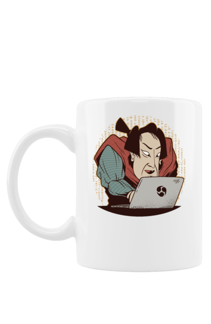 Чашка з принтом "Ніндзя програміст". Angular, c, css, html, it, javascript, jquery, php, python, react, svelt, vue, айтишник, айті, гумор, код, кодувати, прогер, програміст, програмісти, ти ж, ти ж програміст, тиж програміст. 2070702