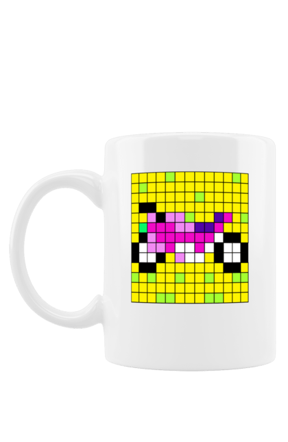 Mug with prints Pixel Bike. Bike, bright, color, motorcycle, pixel. 2070702