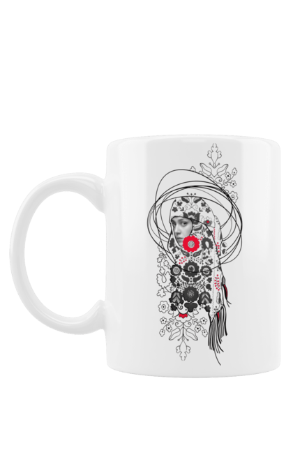 Чашка з принтом "Українка". Жінка, символіка, українка. CustomPrint.market
