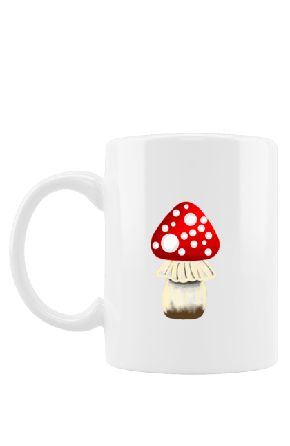 Чашка з принтом "Гриб". Mushroom, гриб, грибочок, ліс, мухомор, природа. CustomPrint.market
