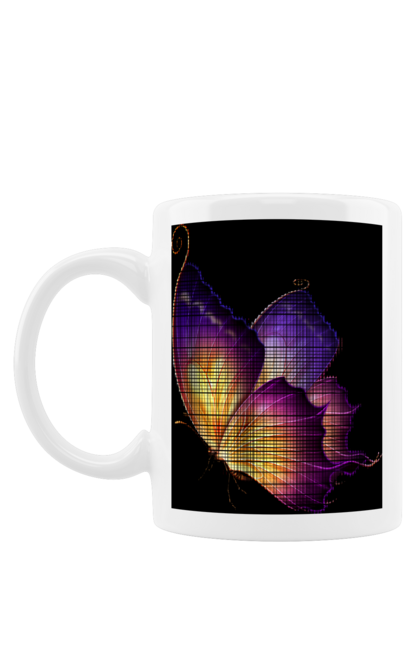 Чашка з принтом "Фіолетовий метелик". Метелик, фіолетова метелик. futbolka.stylus.ua
