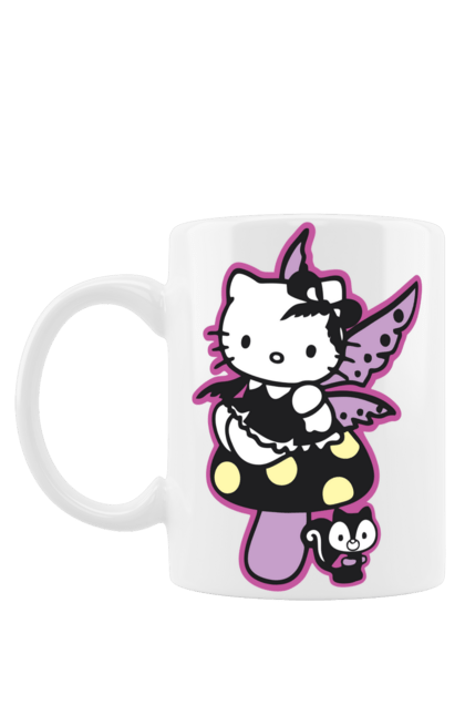 Чашка з принтом "Хелло Кітті". Hello kitty, бренд, гриб, кіт, кошеня, метелик, персонаж, хелло кітті. futbolka.stylus.ua