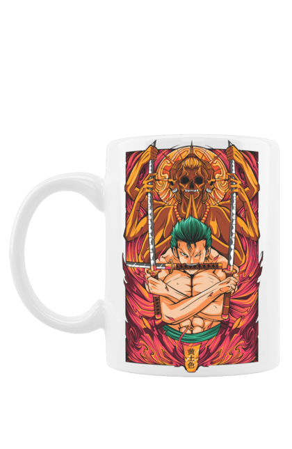 Чашка з принтом "Ван Піс Зоро". One piece, roronoa zoro, аніме, ван пис, ван піс, зоро, манга, ророноа зоро, фехтувальник. 2070702