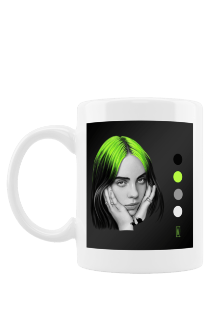 Чашка з принтом "Біллі Ейліш". Біллі, біллі ейліш, ейліш. 2070702