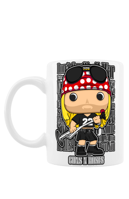 Mug with prints Guns N Roses. Guns n roses, hard rock, heavy metal, music, rock band. 2070702