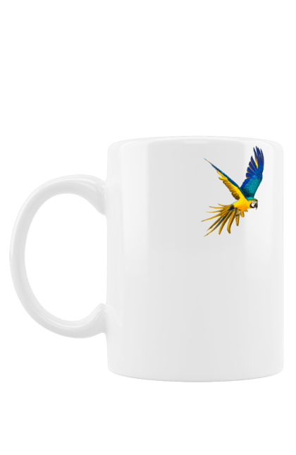 Чашка з принтом "Папуга українець". Екзотика, папуга, патріот, пташка, символіка, україна. 2070702
