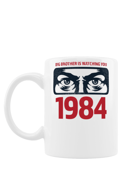 Чашка з принтом "1984 Оруелл". 1984, антиутопія, книга, орвелл, роман. futbolka.stylus.ua