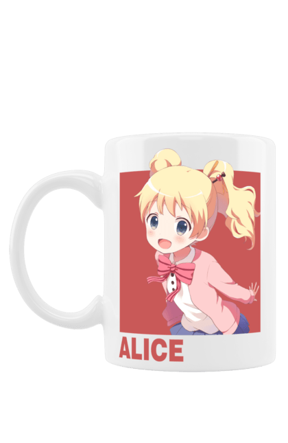 Чашка з принтом "Золота мозаїка Аліса Картелет". Alice cartelet, anime, kiniro mosaic, kinmoza, manga, аліса, аліса картелет, аніме, золота мозаїка, манга. 2070702