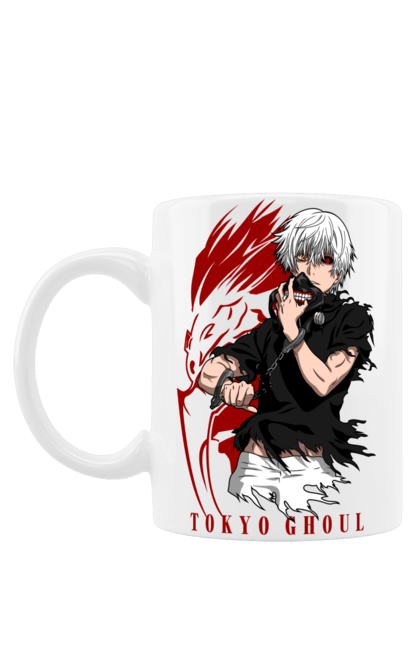 Чашка з принтом "Токійський гуль". Kaneki ken, tokyo ghoul, аніме, драма, жахи, канеки кен, канекі кен, манга, токійський гуль, фантастика. 2070702