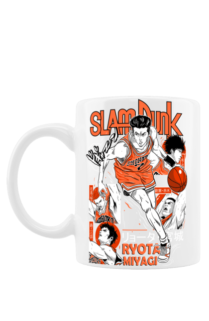 Mug with prints Ryota Miyagi. Anime, basketball, comedy, manga, ryota miyagi, school, shonen, slam dunk, sports anime. 2070702