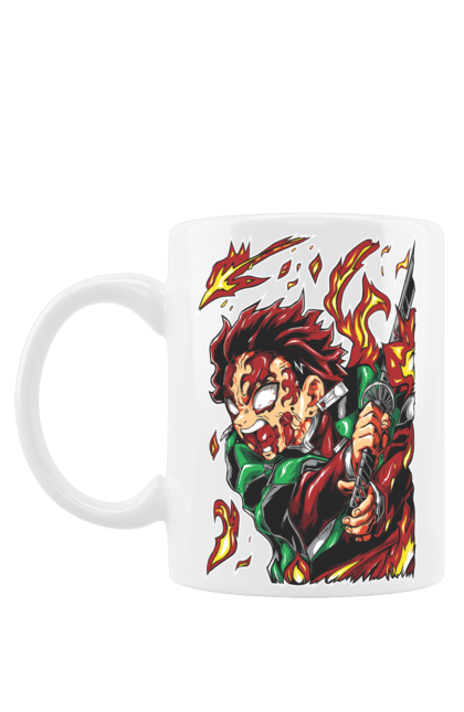 Чашка з принтом "Винищувач Демонів Танджіро". Demon slayer, kamado tanjiro, kimetsu no yaiba, аніме, винищувач демонів, манга, танджіро, танджіро камадо. 2070702