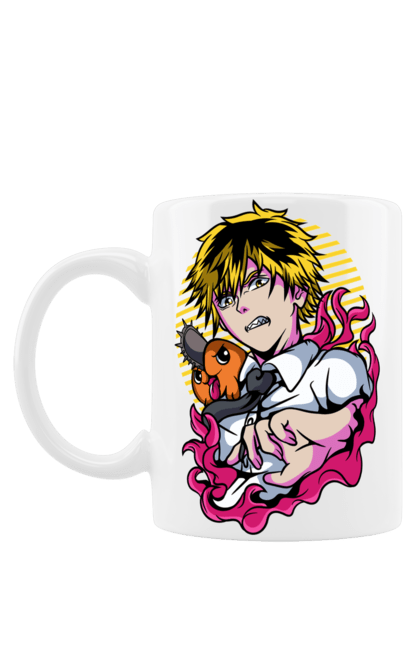 Mug with prints Chainsaw Man. Anime, chainsaw man, demon, denji, manga, pochita, shonen. 2070702