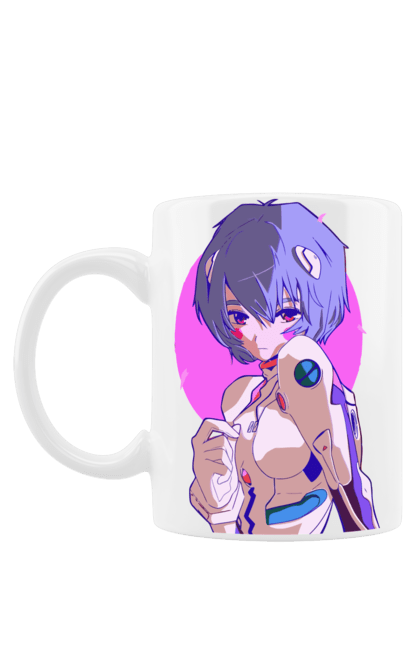 Mug with prints Evangelion Rei. Anime, evangelion, eve, kaoru, manga, rei ayanami, shinji. 2070702