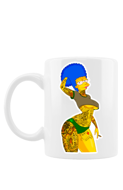 Чашка з принтом "Мардж Сімпсон". Marge, simpson, мардж, мультфільм, сімпсон. CustomPrint.market