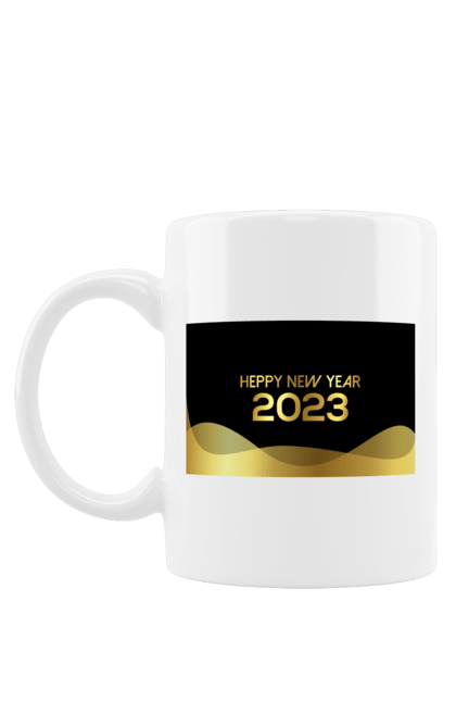 Чашка з принтом "2023 | НОВИЙ РІК 2023". 2023, 2023 год, год кролика, кролик, на подарок, новий рік 2023, новый год, подарок коллеге, подарокнановыйгод. futbolka.stylus.ua