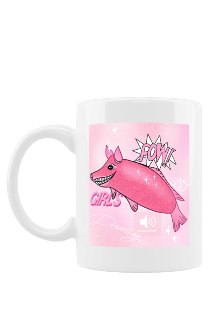 Чашка з принтом "Швайнокарась жіночий". Животное, мем, розовый, украина, швайнокарась. CustomPrint.market