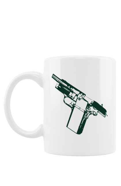 Чашка з принтом "Пістолет". Оружие, пистолет, ссу, стилизация, украина. futbolka.stylus.ua