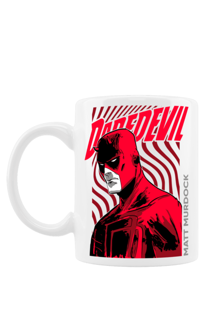 Mug with prints Daredevil. Daredevil, lawyer, marvel, matt murdock, superhero, television series, tv series. 2070702