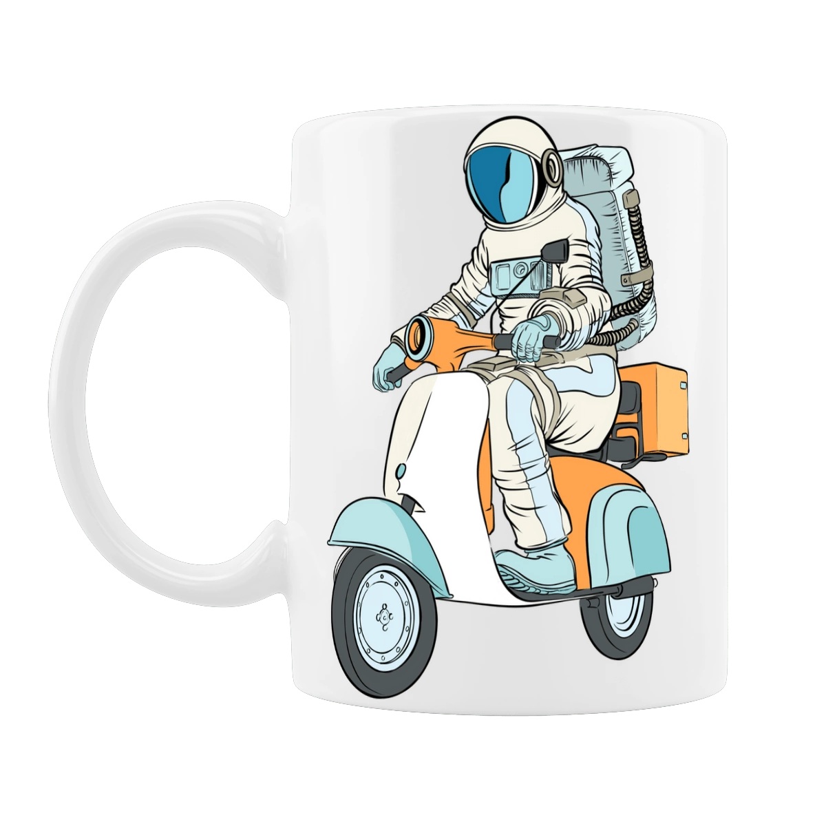 Astronaut on a motorcycle