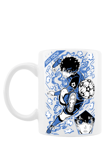 Mug with prints Blue Lock Isagi Yoichi. Anime, blue lock, blue prison, manga, sport, sports anime, yoichi isagi. 2070702