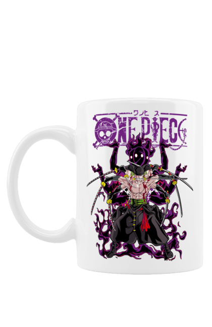 Mug with prints One Piece Zoro. Anime, manga, one piece, roronoa zoro, straw hat pirates, swordsman, zoro. 2070702