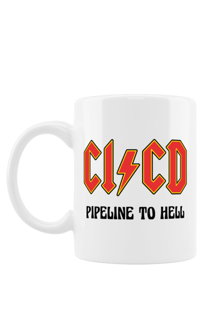 Чашка з принтом "CI/CD pipeline to hell". Cicd, cicd pipeline, devops, pipeline, інженер, програмне забезпечення, програмування, розробка, розробка по. 2070702