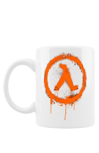 Чашка з принтом "Half Life". Half life, playstation, sega, sierra studios, геймер, гра, етап, комп`ютерна гра, мережева гра, місія, пройшов, рубилово, сюжет. 2070702